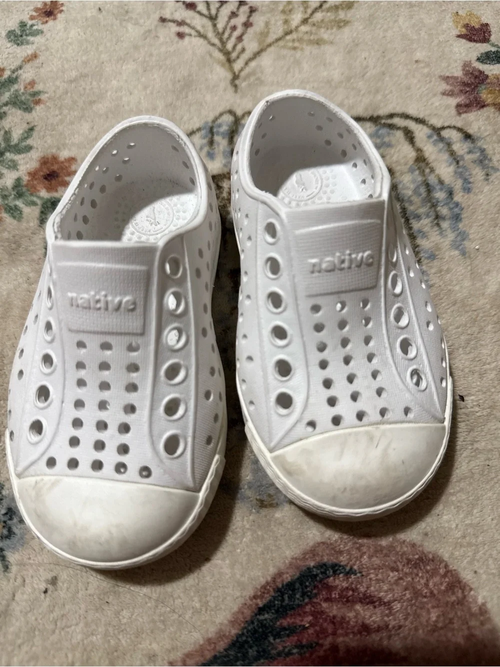 Native Kids White Slip-On Breathable Water Shoes 5C